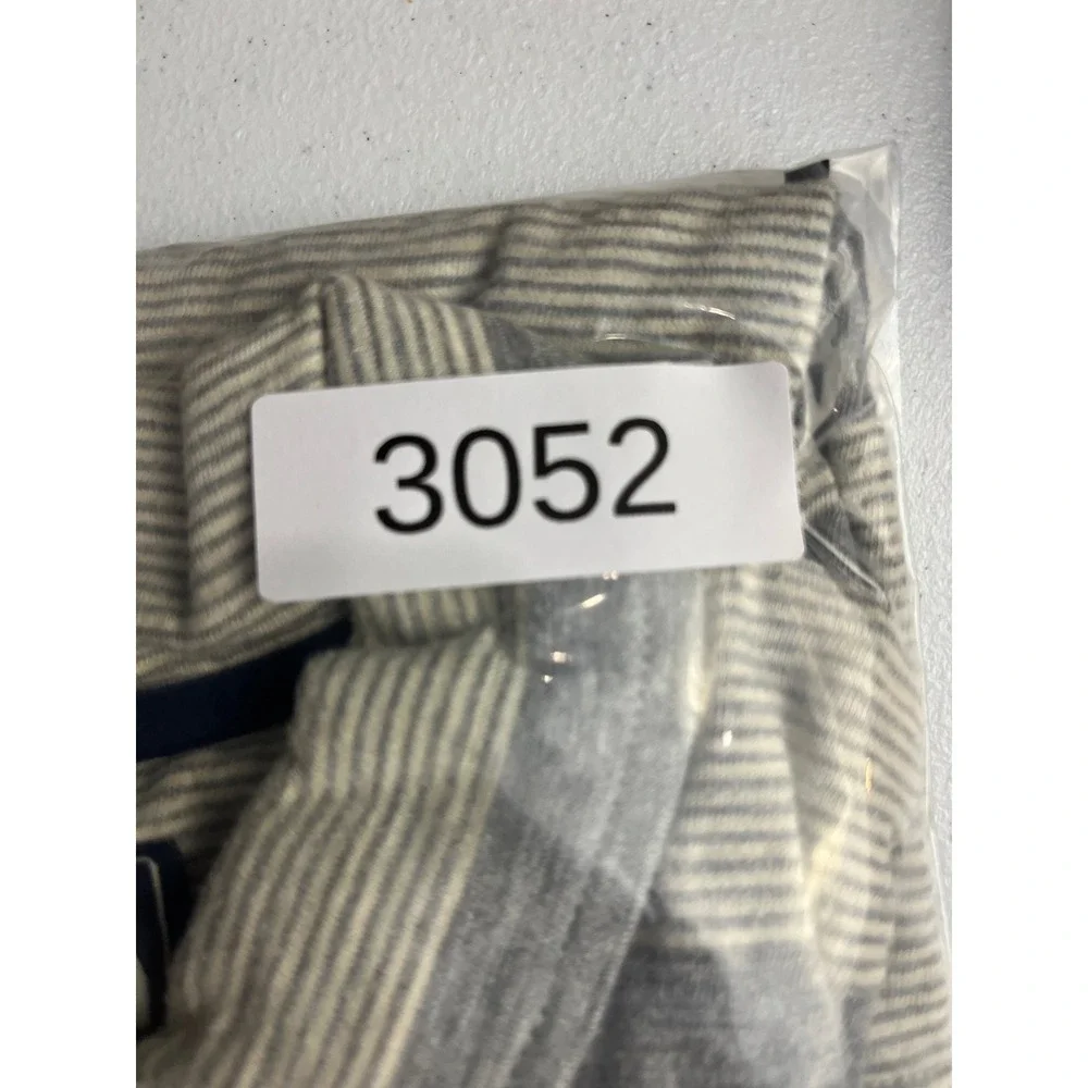 The North Face Mens Striped Short‎ Sleeve Polo Shirt Gray White Size M